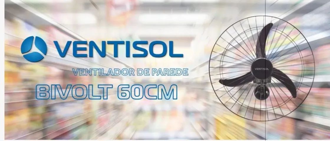 Ventilador comercial de parede 60 cm - potência 200 watss - 1 ano de garantia - ventisol - Foto 4