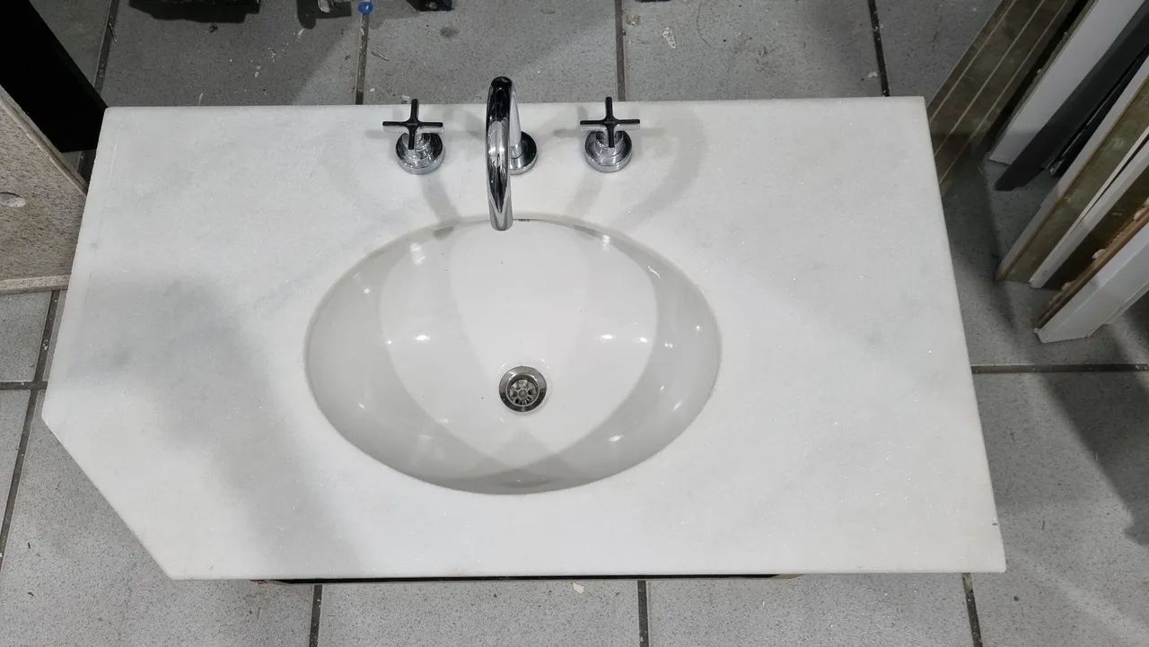 Pia Mármore branco Nova ! - Foto 6