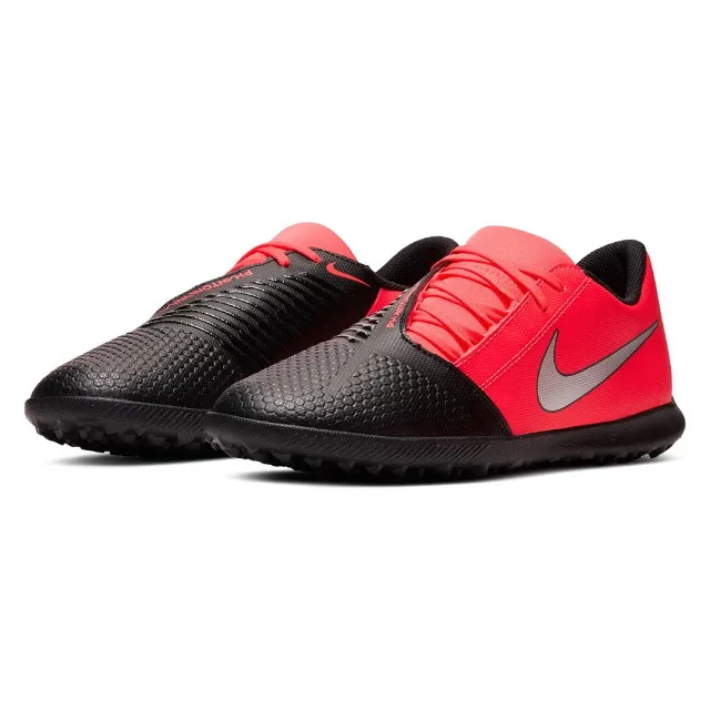 Chuteira Society Nike Phantom Venom Club TF - Preto+Vermelho