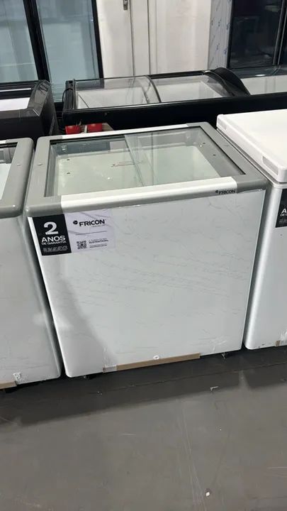 Freezer horizontal 216 litros tampa vidro Novo 