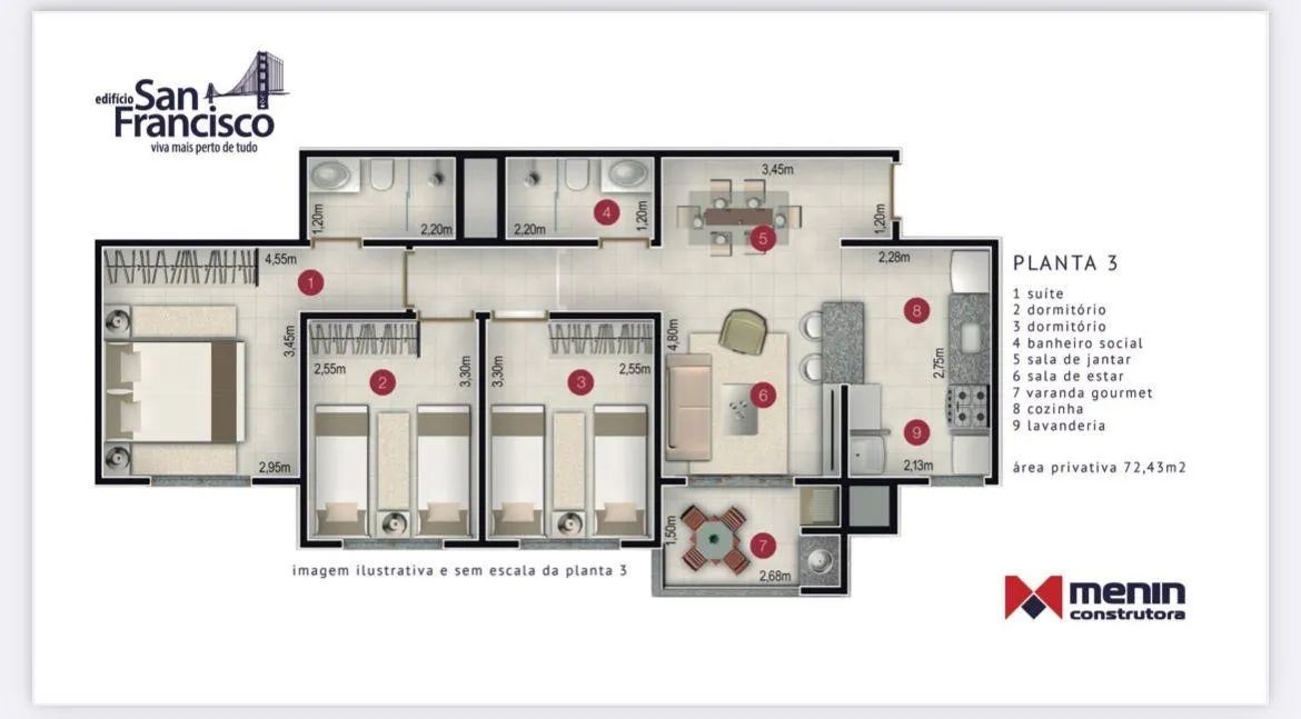 Área gourmet com churrasqueira e vista panorâmica