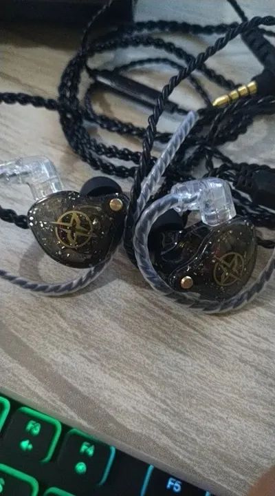 Fone Profissional Qkz AK6-pro/cabo removível/microfone/graves+/Retorno de Palco-Games - Foto 2