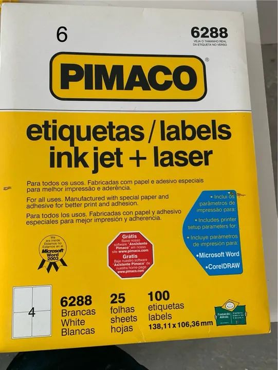 etiquetas/ labels inkjet + laser PIMACO  - Foto 5