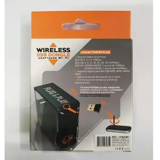 Adaptador Wireless Usb Nano 2.4ghz 450mbps- Plug e Play Usb Dongle - Foto 4