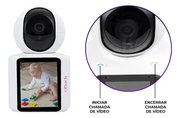 Babá Eletrônica Câmera Wifi Visão Noturna Microfone Full Hd - Foto 5