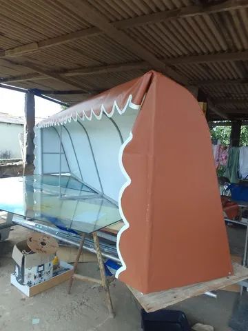 Toldo fixo em lona e policarbonato - Foto 3