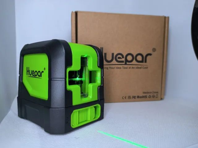 Nível a laser Huepar 2 linhas verde vertical e horizontal 