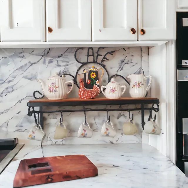 Prateleira porta xícaras bule 60cm - Foto 3