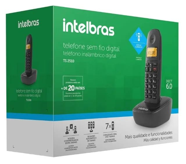 telefone sem fio digital intelbras ts 2510 bivolt - Foto 4