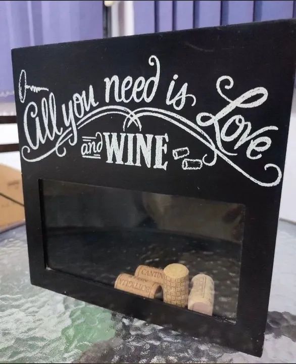 Quadro Decorativo - All You Need is Love and Wine - Foto 2
