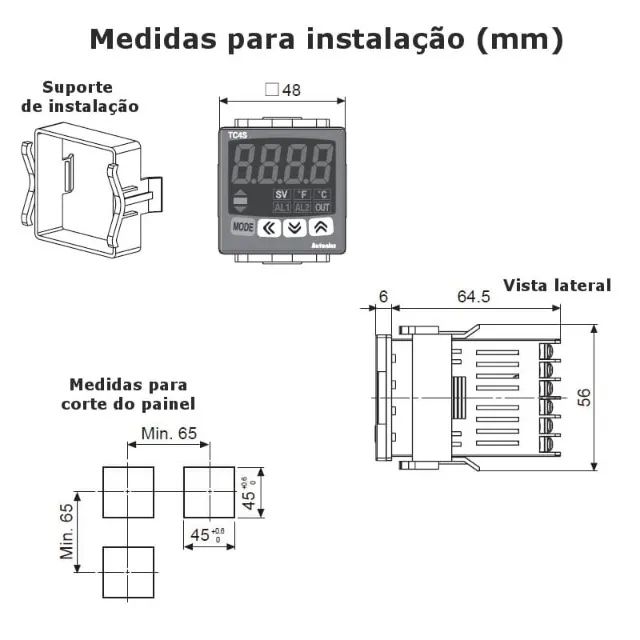 Controlador de Temperatura Unimalha - TK4S-14SN - Autonics NOVO - Foto 4