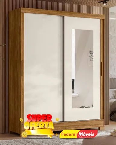 Guarda Roupa 2 Portas 2 Gavetas com Espelho Super Lindo Fazemos Entrega