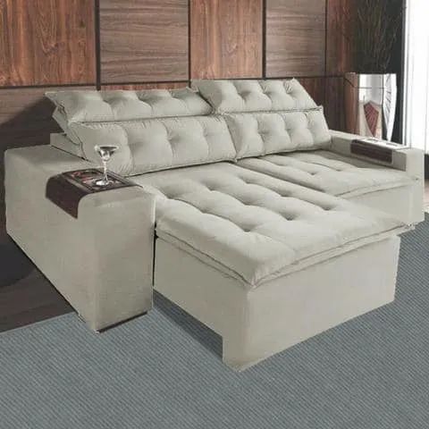 Sofá Retrátil e Reclinável CAR288 - Foto 4