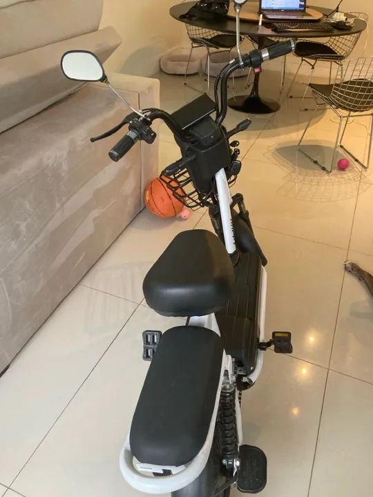 Bicicleta Bike Elétrica Scooter Cesto Não Precisa Cnh 350w - Foto 5