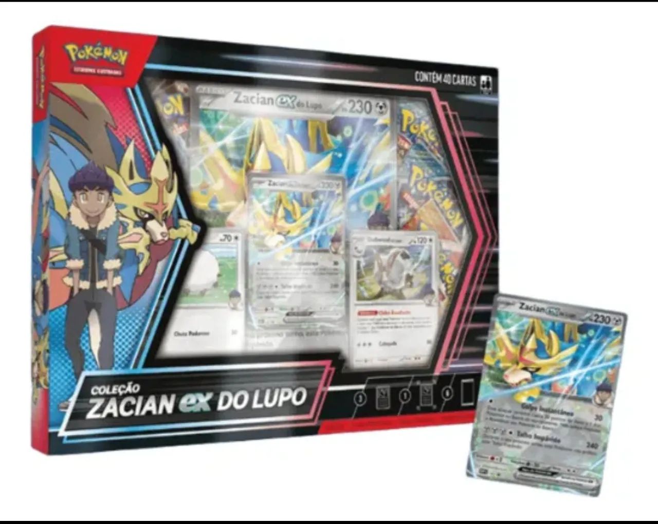 Coleção Box Cartas Pokémon Zacian EX do Lupo
