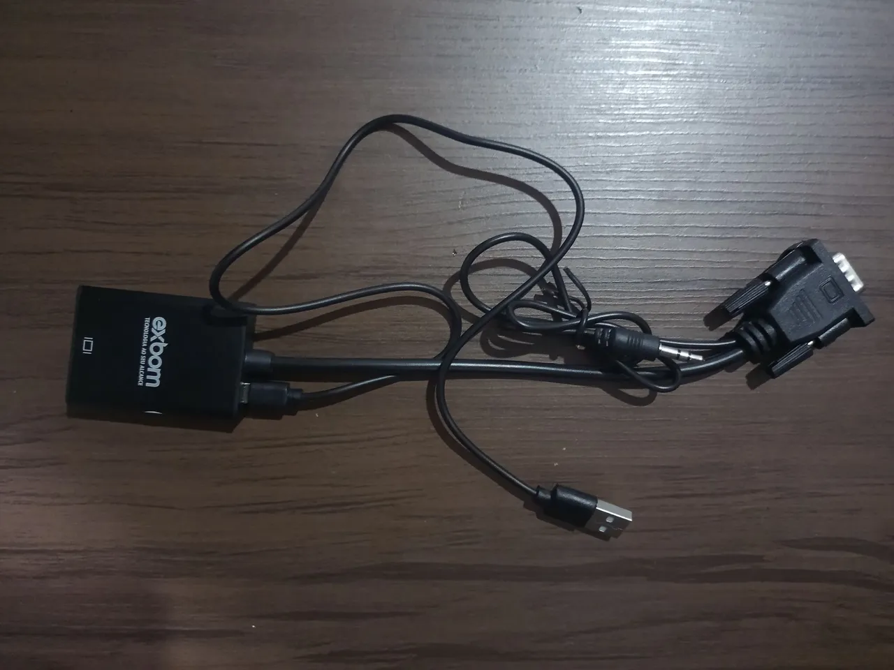 Adaptador Conversor HDMI para VGA com Áudio e USB