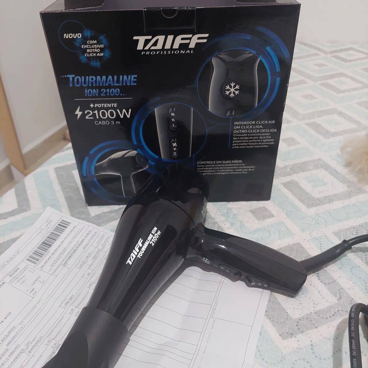 Secador de Cabelo Taiff Tourmaline Ion 2100W - Novo