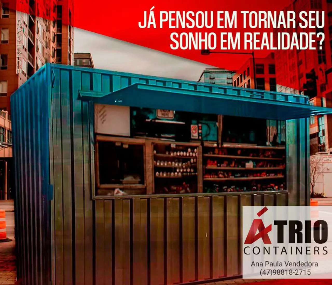 Quiosque Container - desmontável