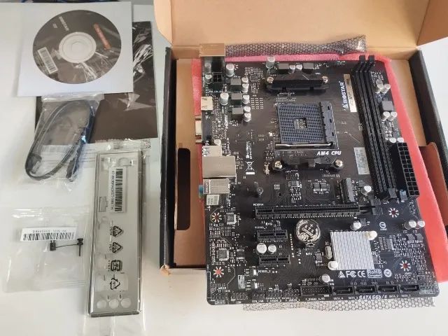 Placa mãe AM4, A520M. Nova *Entrego *Parcelo - Foto 2