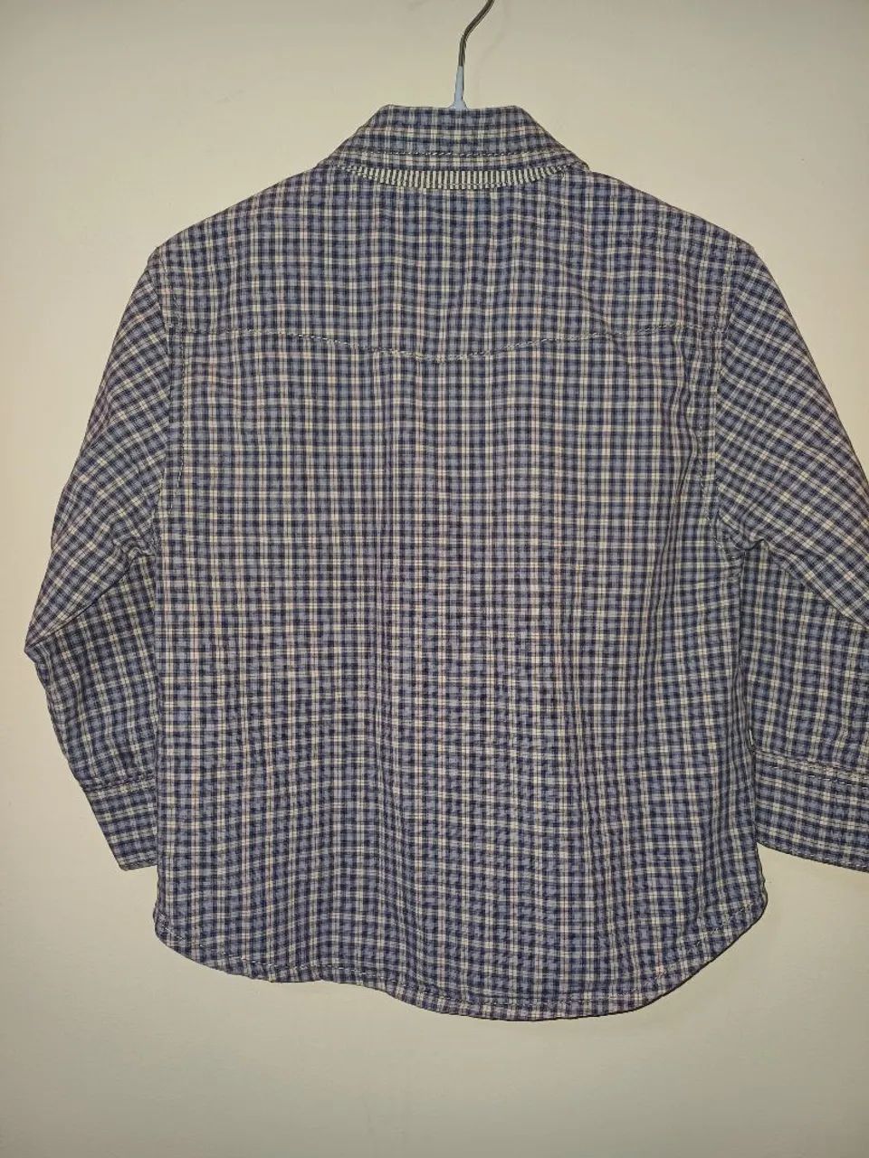 Camisa Infantil Xadrez - Noruega semi-nova  - Foto 3