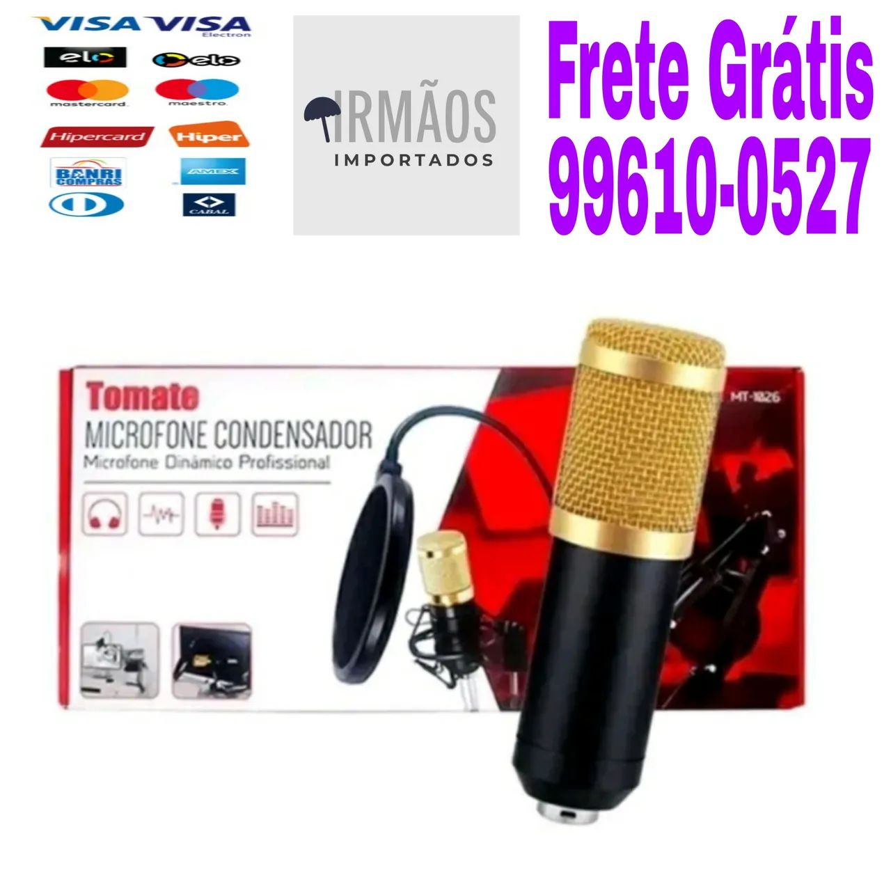 Microfone Condensador Tomate MT-1026