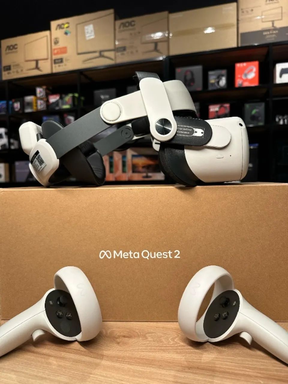Óculos de realidade aumentada Meta quest 2 + moboVR m2pro - Seminovo (loja física) - Foto 5