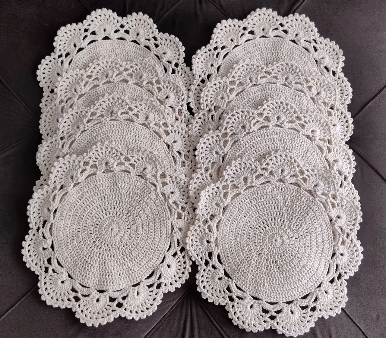 Conjunto de Sousplats de Crochê Artesanais