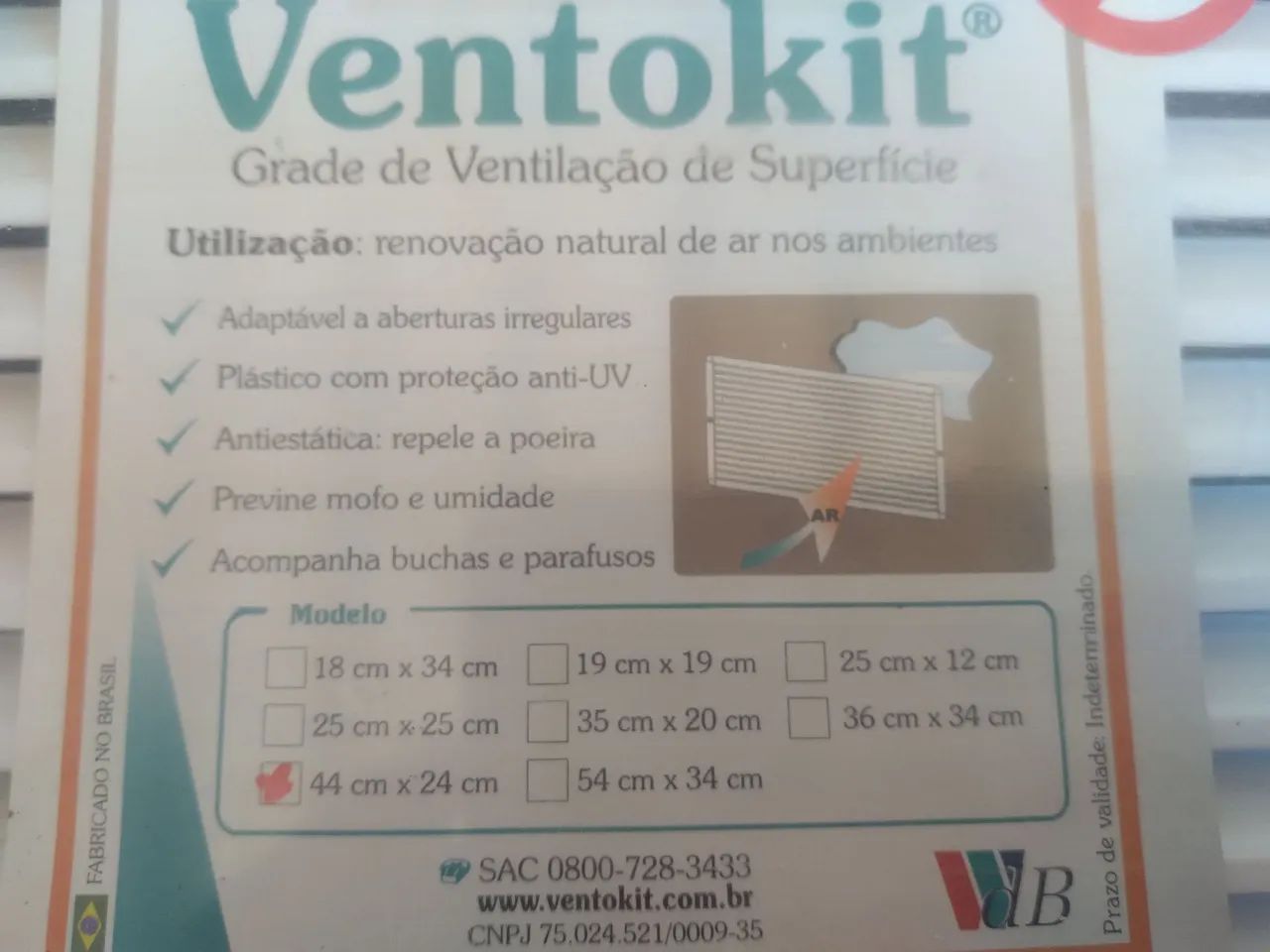 Placa para ventilação 