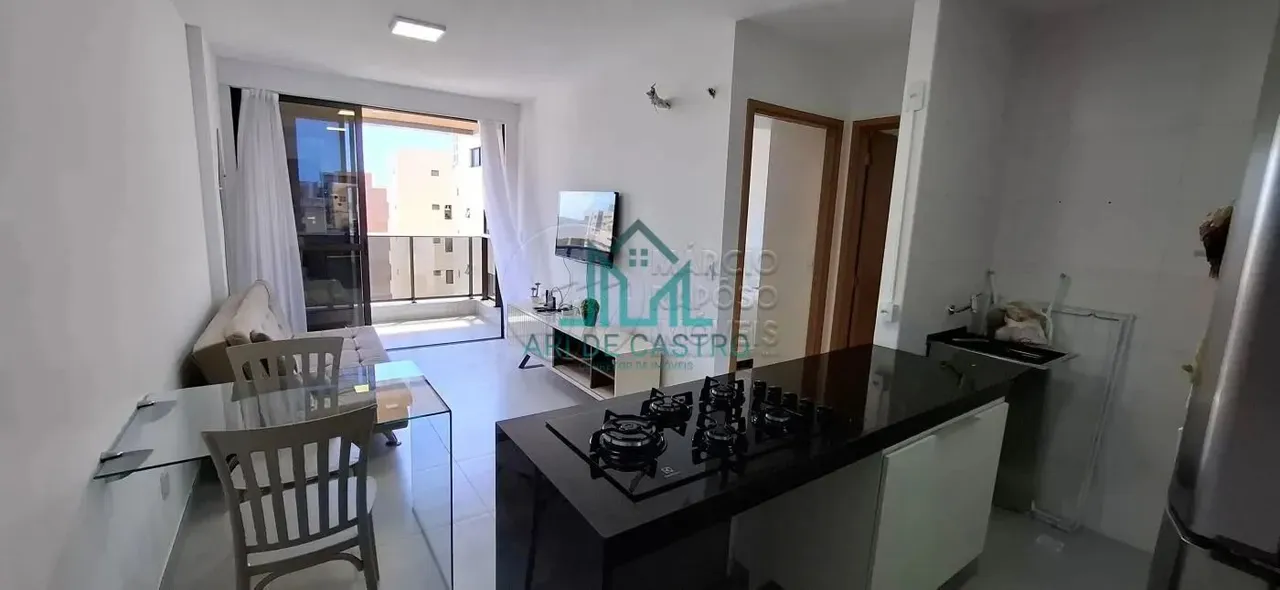 Quarto e Sala Mobiliado, Nascente com Varanda 39,79m² na Ponta Verde - Maceió Alagoas