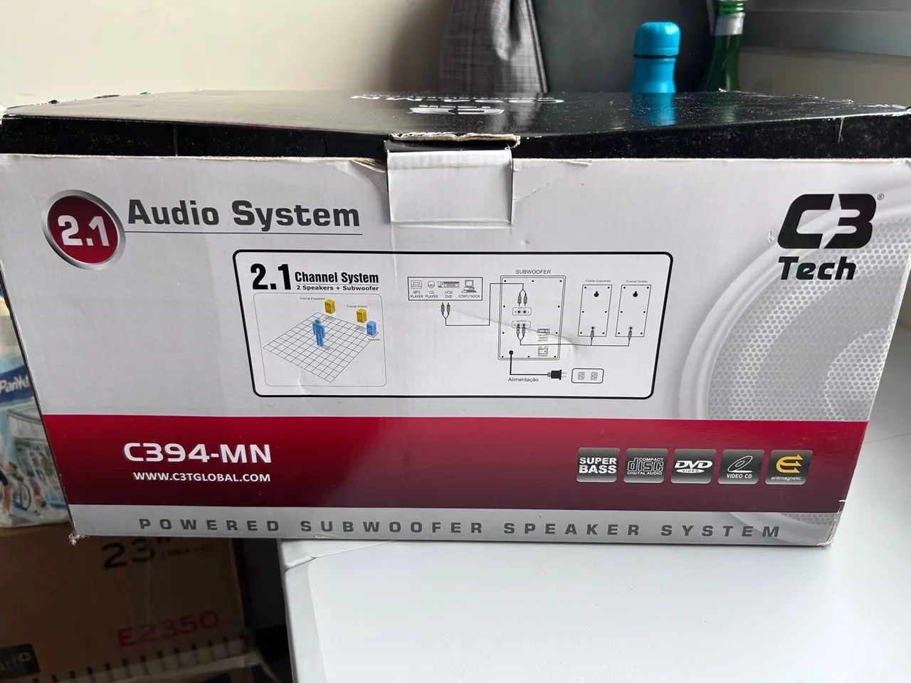 2.1 Subwoofer Speaker System C3 Tech C394-MN 28W RMS Black/White64167707217282122