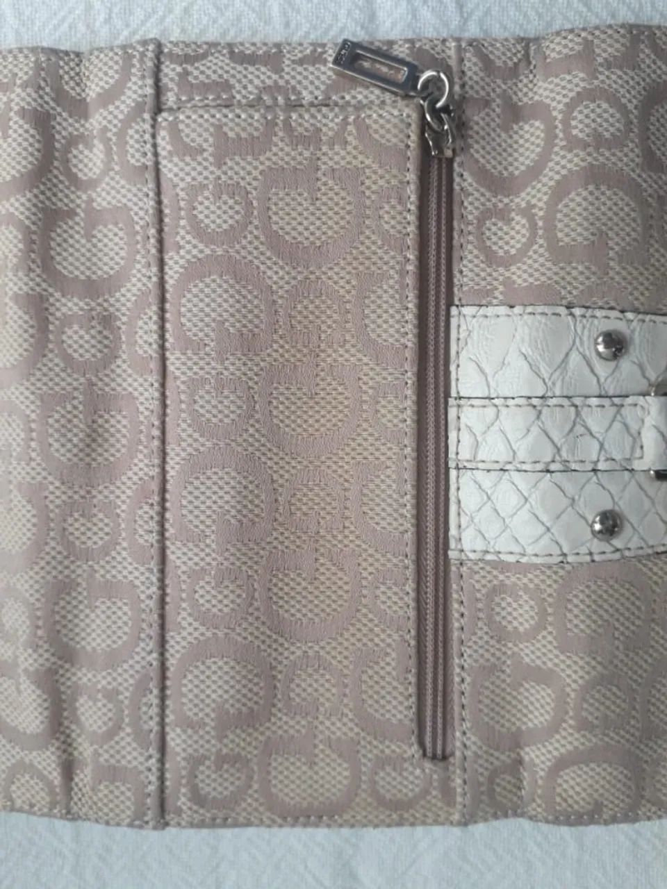 Carteira Guess Clutch Feminina De Couro Legítimo Clássica - Foto 6