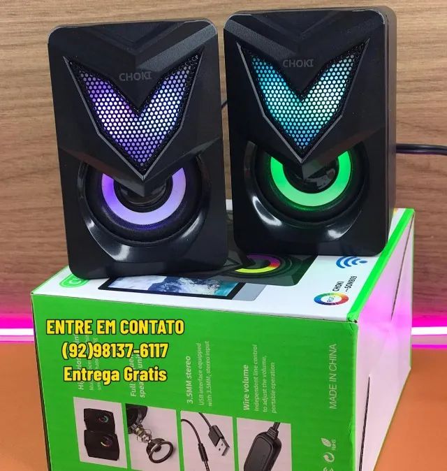 Caixinha de som para pc 6w - Entrega Rápida