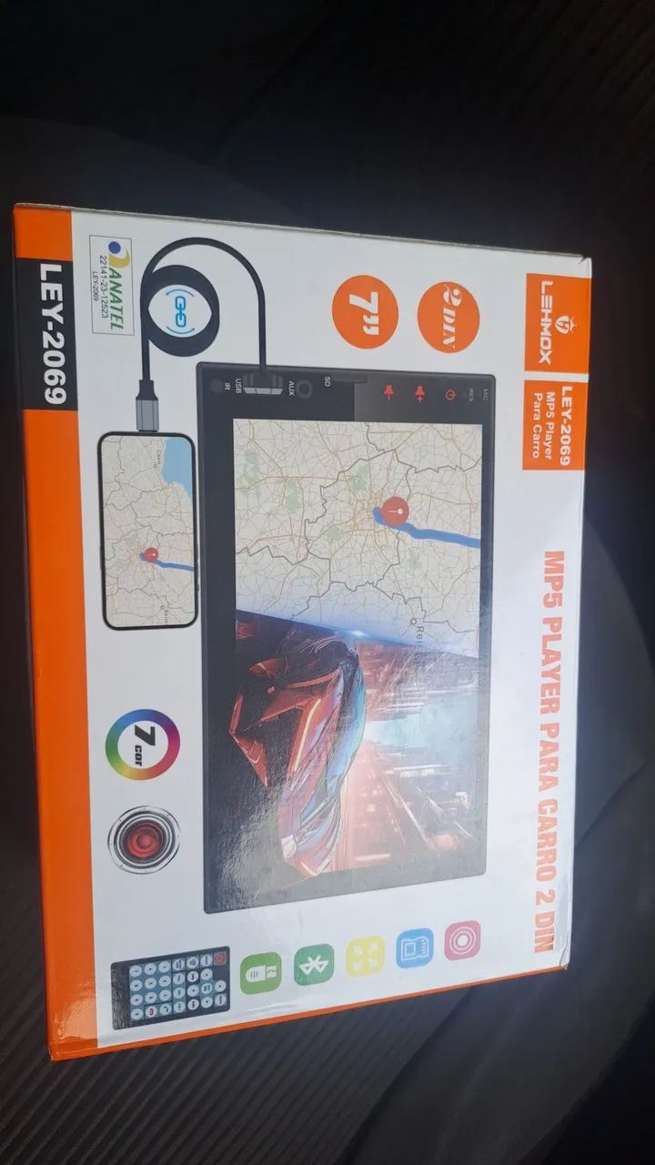 Som automotivo 2 DIN 7 polegadas com tela touchscreen - Foto 2