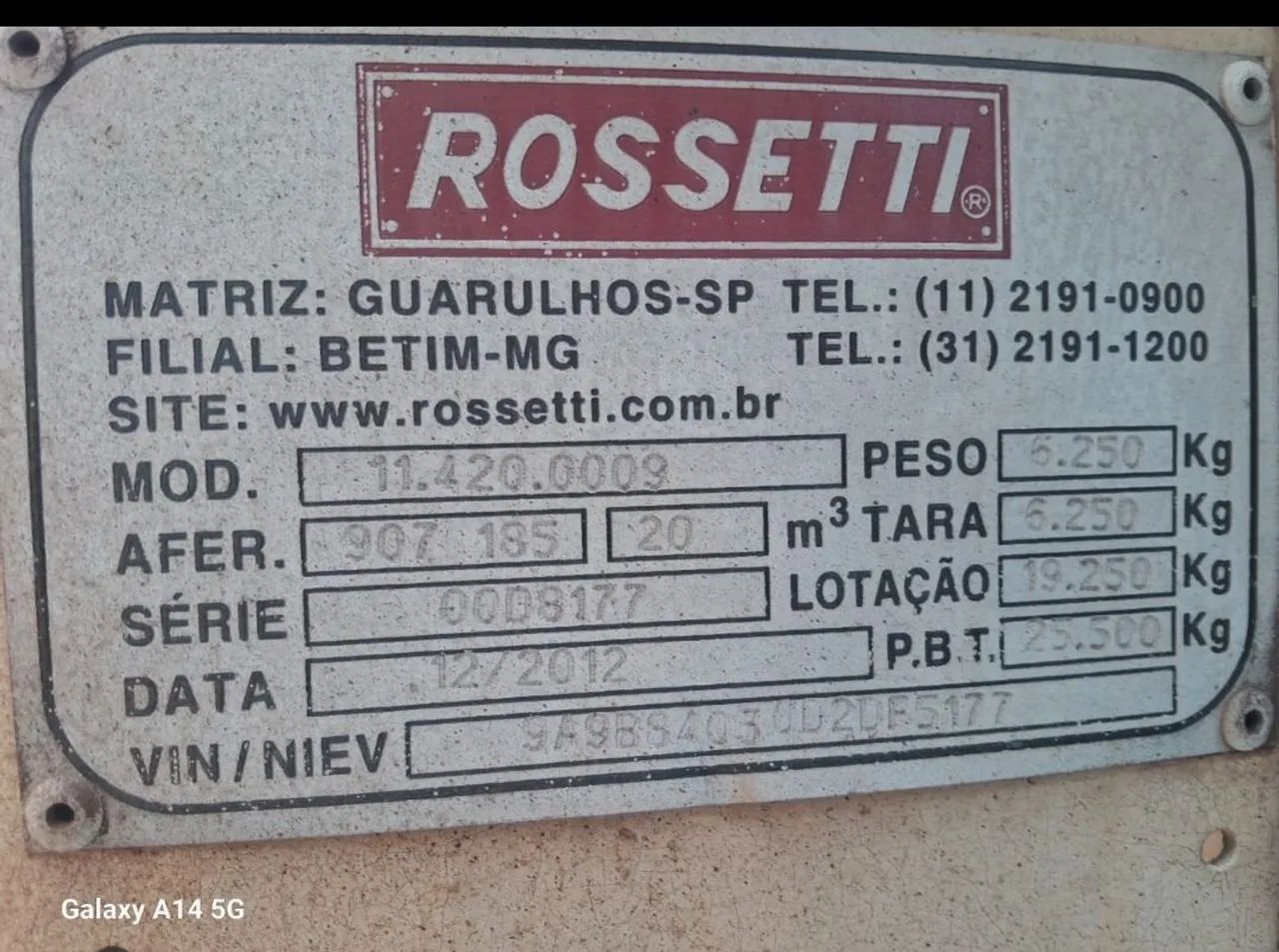 BASCULANTE ROSSETTI 2012/13 20 MTRS S/PNEUS  - Foto 2