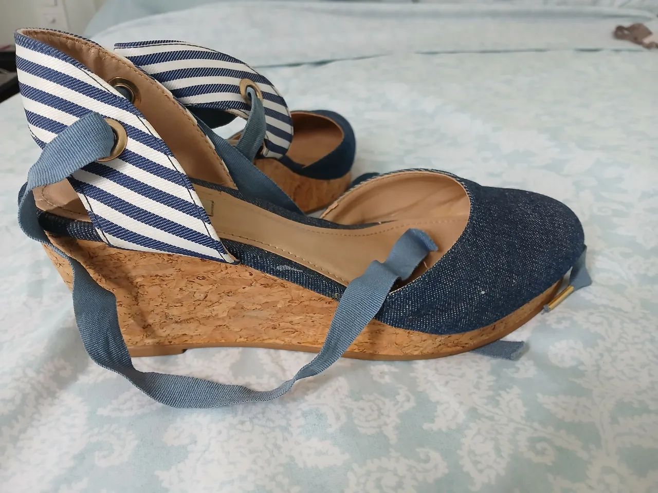 Sandálias Jeans VIA UNO - tam 36 - Foto 2