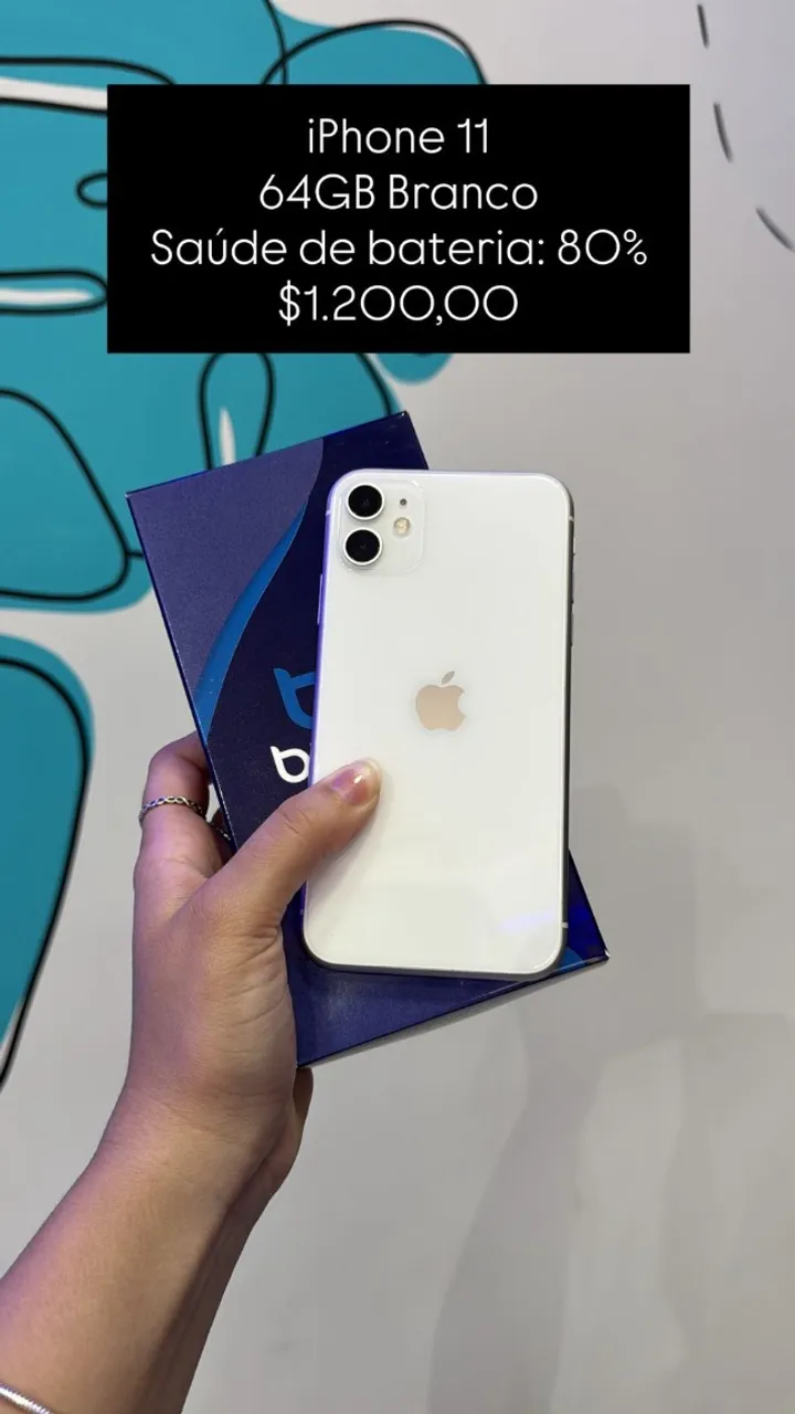 Iphone 11 Branco Semi novo 64 GB / Sem detalhes / Menor valor do