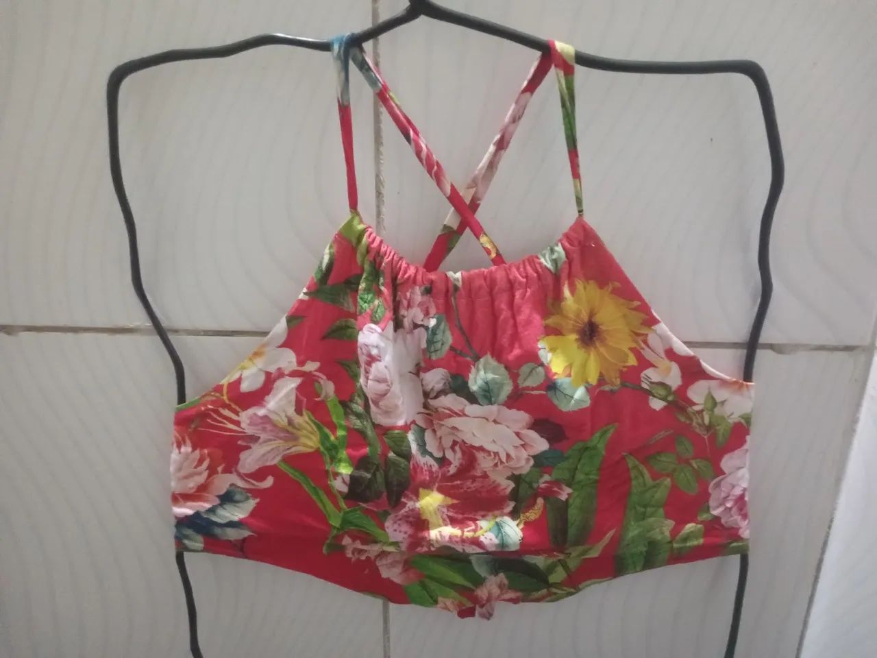 Top Floral de Tecido Feminino M
