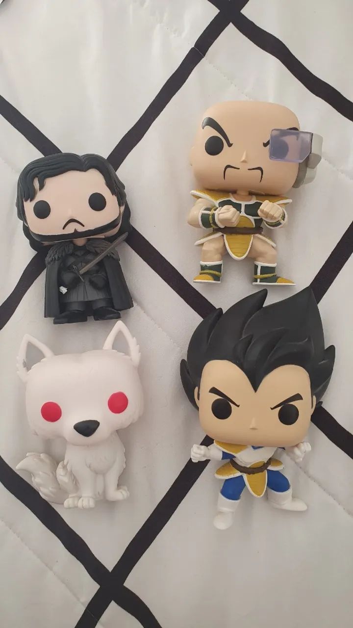 Lote funko pop original game of thrones John snow ghost e dragon