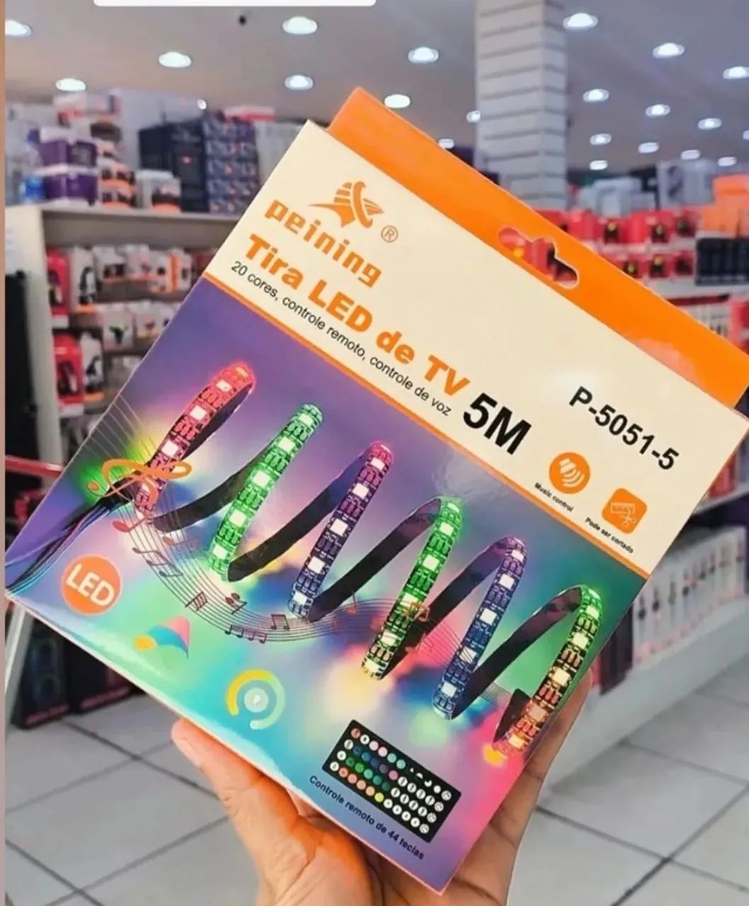 Fita LED colorida de TV 5M  Nova - Foto 2