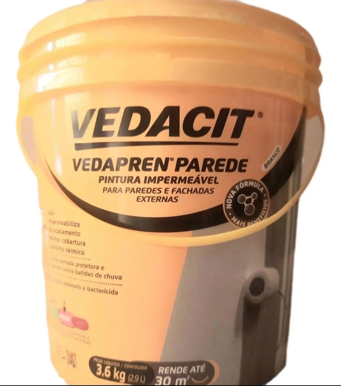 Tinta Impermeável Vedacit Vedapren Parede 3,6kg - Branco