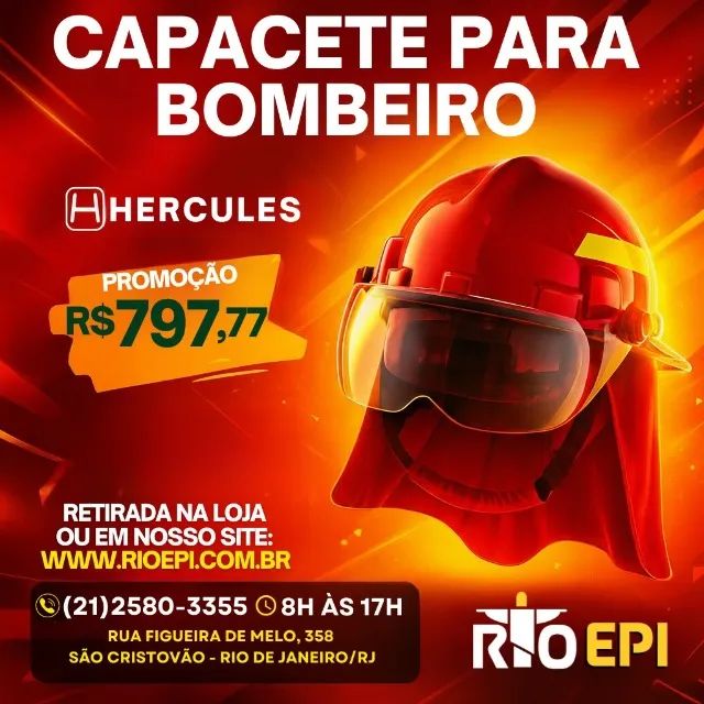 CAPACETE BOMBEIRO HÉRCULES - PROMOÇÃO