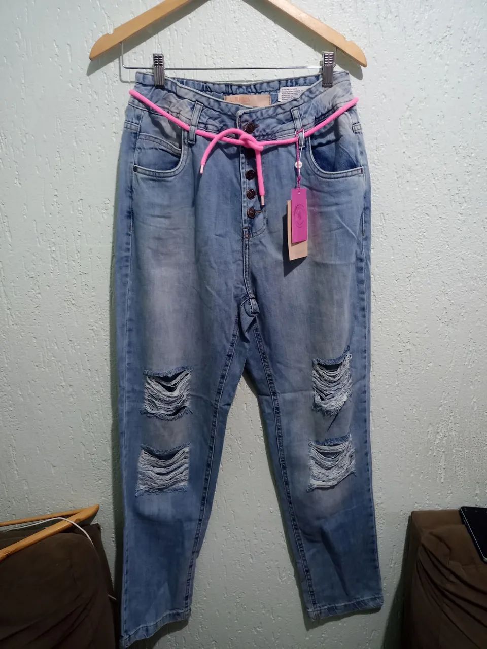 Calça jeans Mom