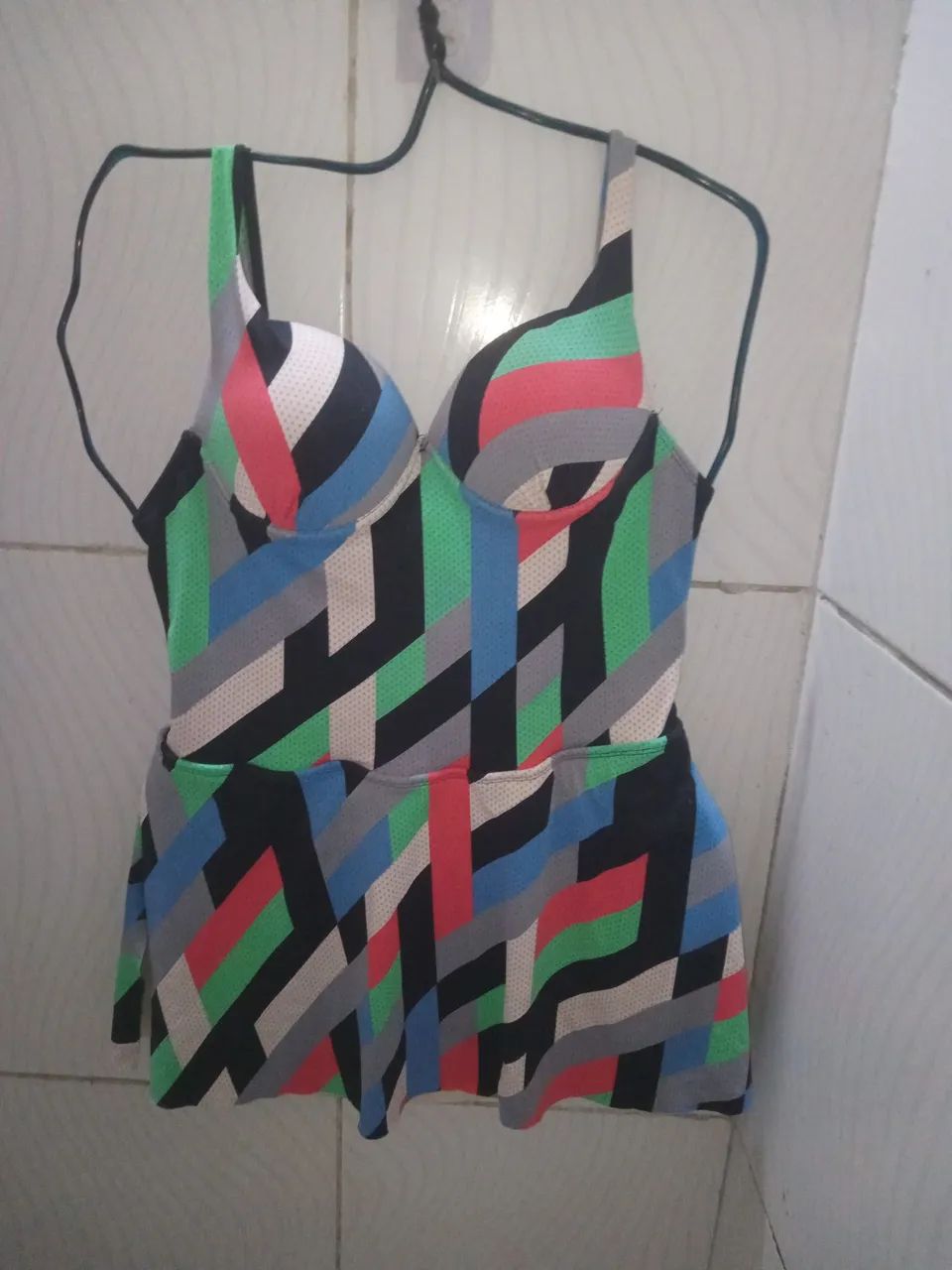 Maiô com Saia Estampado Feminino M 