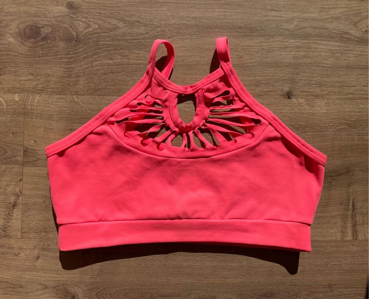 Top veste P e M esportivo rosa neon