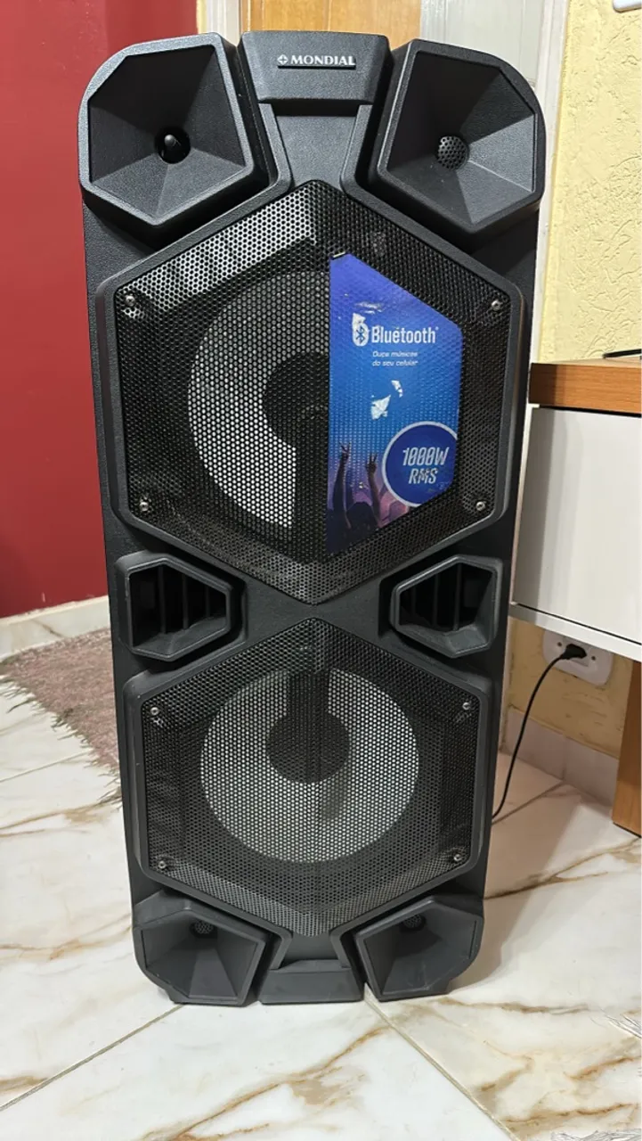 Caixa de Som Mondial 1000W RMS Bluetooth