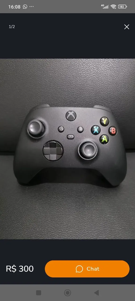 Controle Xbox Preto