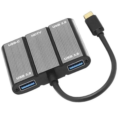 Adaptador Tipo C para HDMI 5 em 1 4K 3Usb 3.0 Hdmi Pd Charger Hmaston zhq-03 - Foto 2