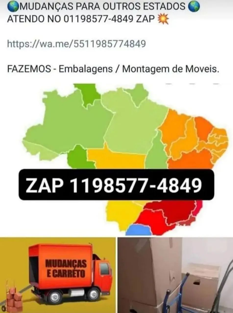 <br>Mudanças  /  Transporte  / Frete /  * 