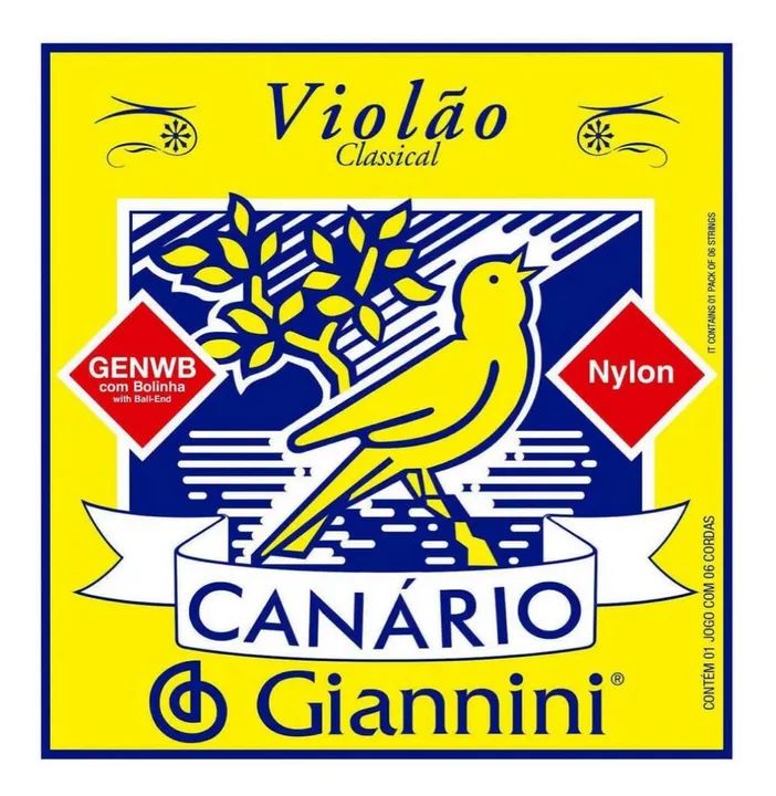 Cordas Giannini Canário Violão Clássico Nylon