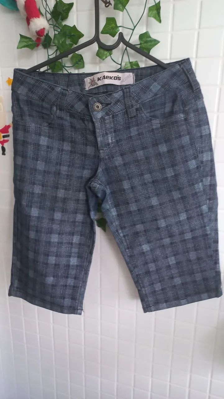 Bermuda jeans com elastano tam. 40